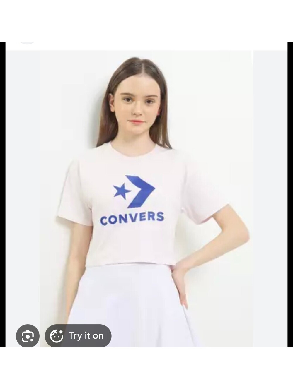 Converse cropped tee